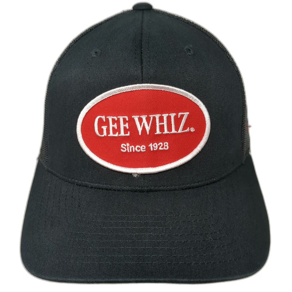 Yupoong Trucker Hat Black One Size Gee Whiz Patch Mesh Side Embroidery Snapback